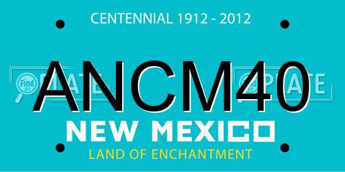 ANCM40 New Mexico License Plate