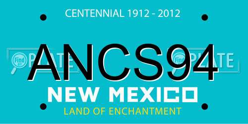 ANCS94 New Mexico License Plate