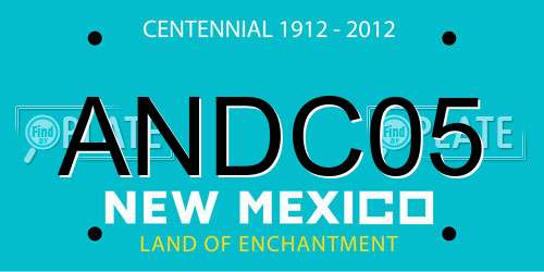 ANDC05 New Mexico License Plate