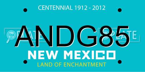 ANDG85 New Mexico License Plate