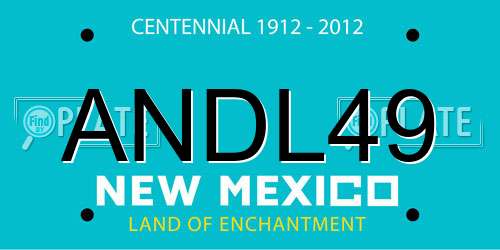 ANDL49 New Mexico License Plate