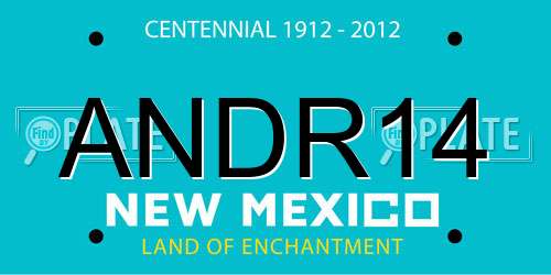 ANDR14 New Mexico License Plate