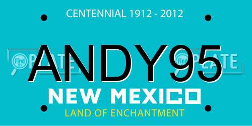 ANDY95 New Mexico License Plate