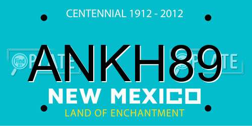 ANKH89 New Mexico License Plate
