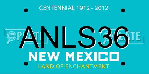 ANLS36 New Mexico License Plate
