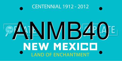 ANMB40 New Mexico License Plate