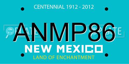 ANMP86 New Mexico License Plate