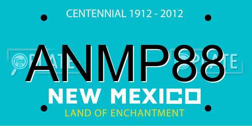 ANMP88 New Mexico License Plate
