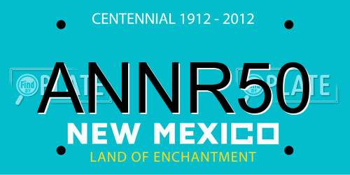 ANNR50 New Mexico License Plate