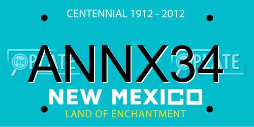 ANNX34 New Mexico License Plate