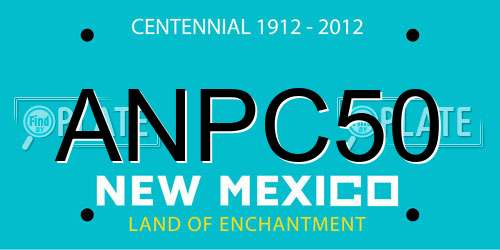 ANPC50 New Mexico License Plate