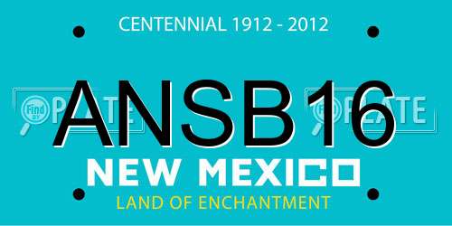 ANSB16 New Mexico License Plate