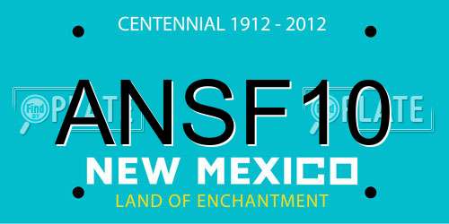 ANSF10 New Mexico License Plate