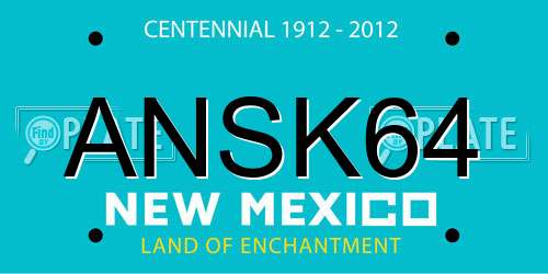 ANSK64 New Mexico License Plate