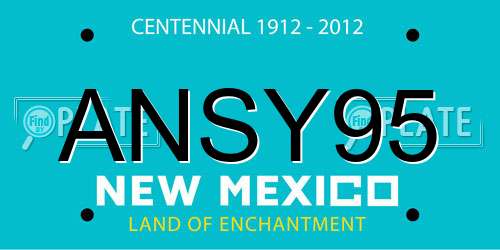 ANSY95 New Mexico License Plate
