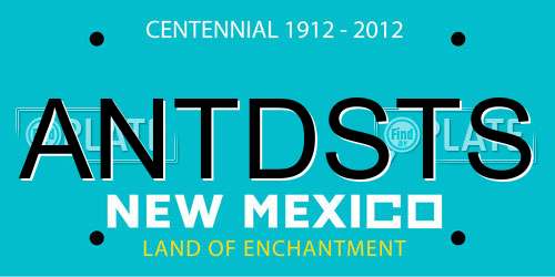 ANTDSTS New Mexico License Plate