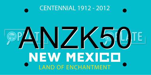 ANZK50 New Mexico License Plate