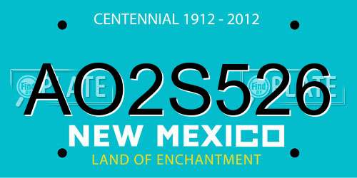 AO2S526 New Mexico License Plate