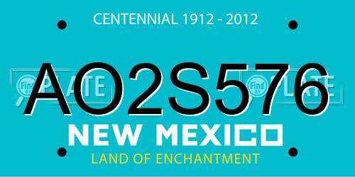 AO2S576 New Mexico License Plate