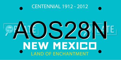 AOS28N New Mexico License Plate