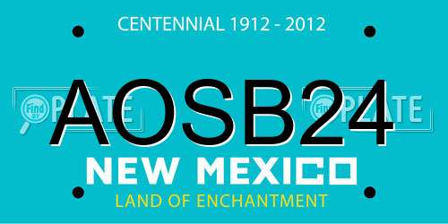 AOSB24 New Mexico License Plate