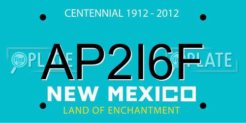 AP2I6F New Mexico License Plate
