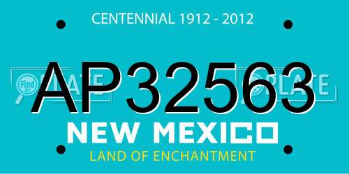 AP32563 New Mexico License Plate