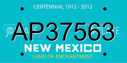 AP37563 New Mexico License Plate