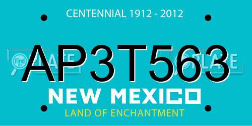 AP3T563 New Mexico License Plate