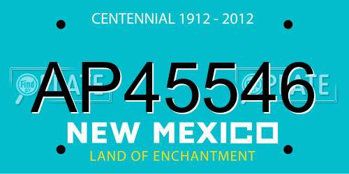 AP45546 New Mexico License Plate
