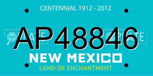 AP48846 New Mexico License Plate