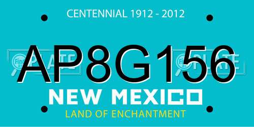 AP8G156 New Mexico License Plate