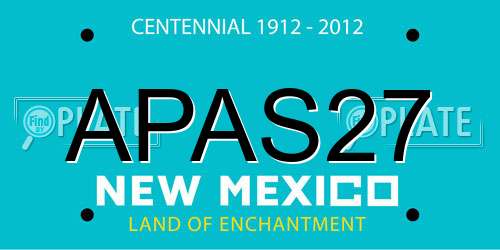 APAS27 New Mexico License Plate