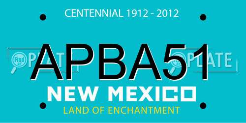 APBA51 New Mexico License Plate