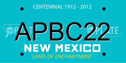 APBC22 New Mexico License Plate