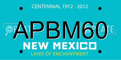 APBM60 New Mexico License Plate