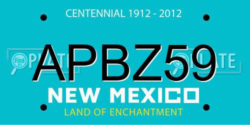 APBZ59 New Mexico License Plate