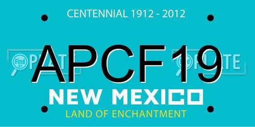 APCF19 New Mexico License Plate