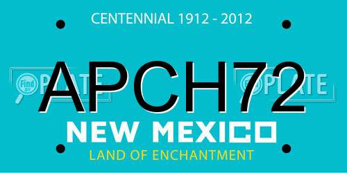 APCH72 New Mexico License Plate