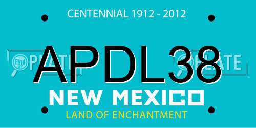 APDL38 New Mexico License Plate