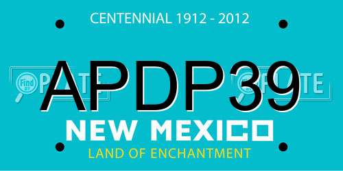 APDP39 New Mexico License Plate