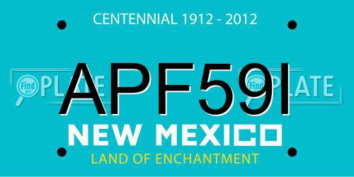 APF59I New Mexico License Plate