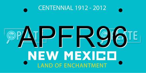 APFR96 New Mexico License Plate