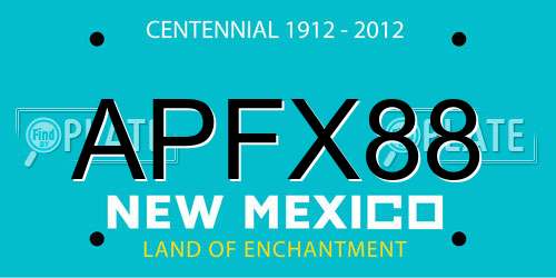APFX88 New Mexico License Plate