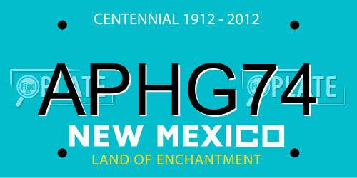 APHG74 New Mexico License Plate
