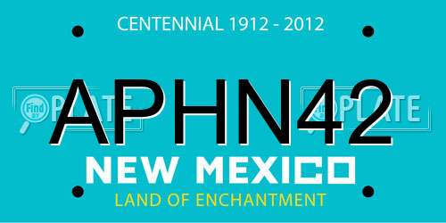APHN42 New Mexico License Plate