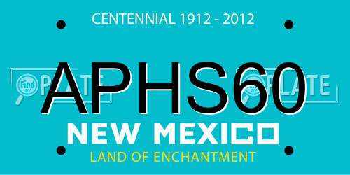 APHS60 New Mexico License Plate
