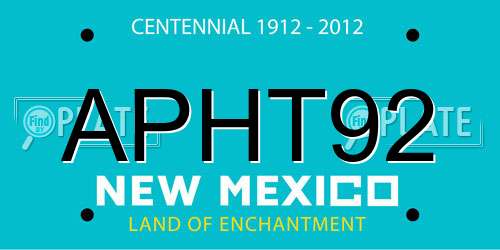 APHT92 New Mexico License Plate