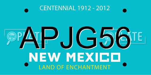 APJG56 New Mexico License Plate