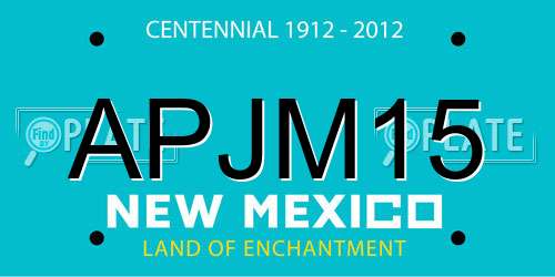 APJM15 New Mexico License Plate